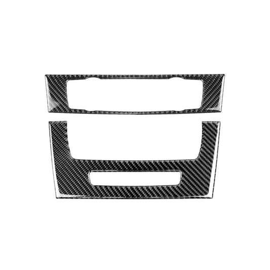 Carbon Fiber Car Central Control CD Panel Decorative Sticker for BMW E90 / E92 2005-2012, High Edition with Hole, CD Panel(High Edition with Hole)
