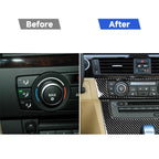 Carbon Fiber Car Central Control CD Panel Decorative Sticker for BMW E90 / E92 2005-2012, High Edition without Hole, CD Panel(High Edition without Hole)