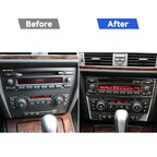 Carbon Fiber Car Central Control CD Panel Decorative Sticker for BMW E90 / E92 2005-2012, Non Navigation with Hole, CD Panel(Non Navigation with Hole)