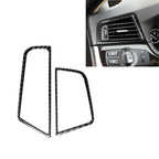 Carbon Fiber Car Side Air Outlet Frame Decorative Sticker for BMW 5 Series F10 2011-2017,Sutible for Left Driving, Side Air Outlet Frame