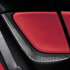 2 PCS Car Carbon Fiber Rear Seat Side Decorative Sticker for Mazda RX8 2004-2008, Left and Right Drive Universal, Rear Seat Side