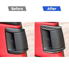 2 PCS Car Carbon Fiber Rear Door Handle Decorative Sticker for Mazda RX8 2004-2008, Left and Right Drive Universal, Rear Door Handle