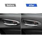 2 PCS Car Carbon Fiber Door Handle Decorative Sticker for Mazda RX8 2004-2008, Left and Right Drive Universal, Door Handle