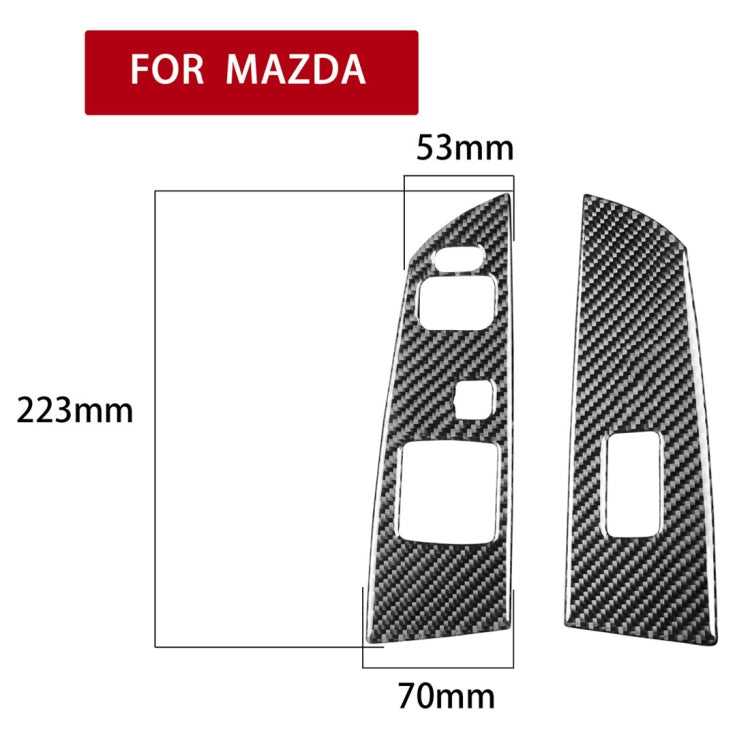 2 PCS Car Carbon Fiber Left and Right Lifting Panel Decorative Sticker for Mazda RX8 2004-2009, Left Drive Low-configured, Left and Right Lifting Panel, Left Drive Low-configured