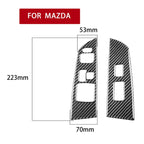 2 PCS Car Carbon Fiber Left and Right Lifting Panel Decorative Sticker for Mazda RX8 2004-2008, Left Drive High-configured, Left and Right Lifting Panel, Left Drive High-configured