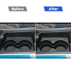 Car Carbon Fiber Handrail Cup Holder Decorative Sticker for Mazda RX8 2004-2008, Left Drive, Handrail Cup Holder
