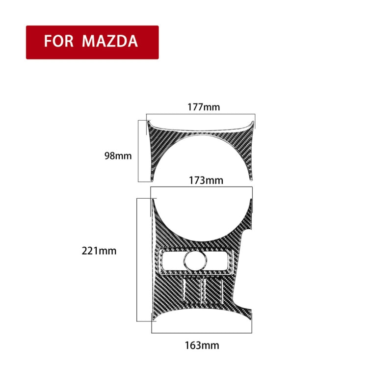 5 in 1 Car Carbon Fiber Gear Position Console Decorative Sticker for Mazda RX8 2004-2008, Left and Right Drive Universal, Gear Position Console