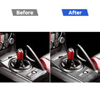 5 in 1 Car Carbon Fiber Gear Position Console Decorative Sticker for Mazda RX8 2004-2008, Left and Right Drive Universal, Gear Position Console