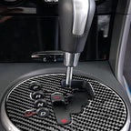 Car Carbon Fiber Gear Panel Decorative Sticker for Mazda RX8 2004-2008, Left Drive, Gear Panel