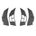 4 PCS Car Carbon Fiber Steering Wheel Decorative Sticker for Mazda RX8 2004-2008, Left and Right Drive Universal, 4 PCS Steering Wheel