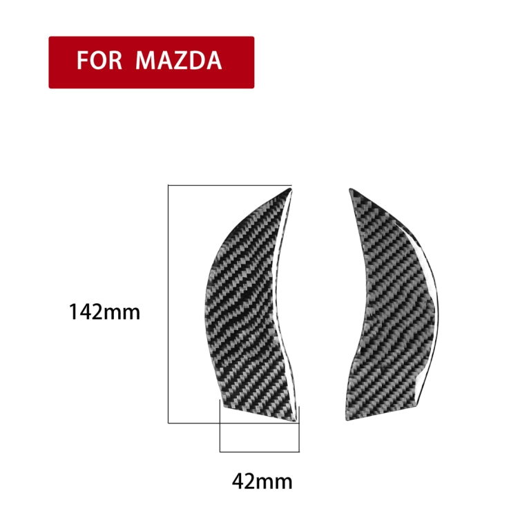 2 PCS Car Carbon Fiber Steering Wheel Decorative Sticker for Mazda RX8 2004-2008, Left and Right Drive Universal, Steering Wheel B