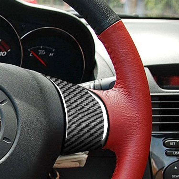 2 PCS Car Carbon Fiber Steering Wheel Decorative Sticker for Mazda RX8 2004-2008, Left and Right Drive Universal, Steering Wheel B