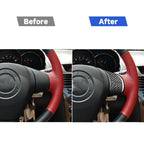 2 PCS Car Carbon Fiber Steering Wheel Decorative Sticker for Mazda RX8 2004-2008, Left and Right Drive Universal, Steering Wheel B