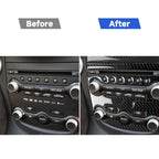 5 in 1 Car Carbon Fiber Air Conditioning Adjustment Panel Decorative Sticker for Nissan 370Z Z34 2009-, Left and Right Drive Universal, 5 in 1 Air Conditioning Adjustment Panel