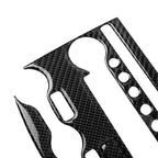 3 in 1 Car Carbon Fiber Air Conditioning Adjustment Panel Decorative Sticker for Nissan 370Z Z34 2009-, Left and Right Drive Universal, 3 in 1 Air Conditioning Adjustment Panel