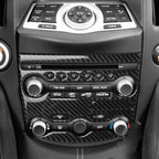 3 in 1 Car Carbon Fiber Air Conditioning Adjustment Panel Decorative Sticker for Nissan 370Z Z34 2009-, Left and Right Drive Universal, 3 in 1 Air Conditioning Adjustment Panel