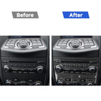 2 in 1 Car Carbon Fiber Air Conditioning Adjustment Panel Decorative Sticker for Nissan 370Z Z34 2009-, Left and Right Drive Universal, 2 in 1 Air Conditioning Adjustment Panel