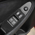 2 PCS Car Carbon Fiber Window Lift Panel Decorative Sticker for Nissan 370Z Z34 2009-, Left Drive Low-configured, Window Lift Panel Left Drive