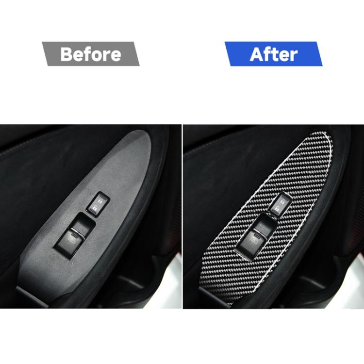 Car Carbon Fiber Vice Driving Side Door Lift Control Decorative Sticker for Nissan 370Z Z34 2009-, Right Drive, Vice Driving Side Door Lift Control Right Drive