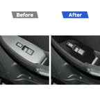 Car Carbon Fiber Vice Driving Side Door Lift Control Decorative Sticker for Nissan 370Z Z34 2009-, Left Drive, Vice Driving Side Door Lift Control Left Drive