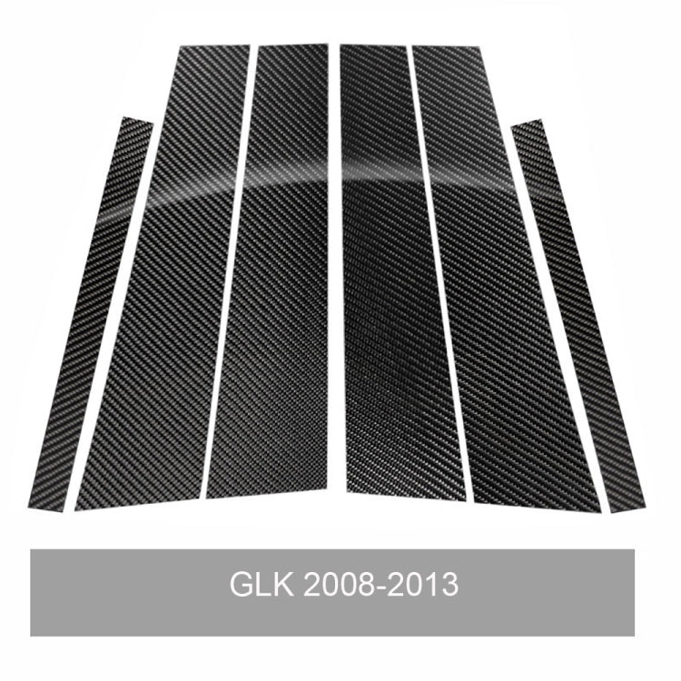 Car Carbon Fiber B Pillar Decorative Sticker for Mercedes-Benz GLK 2008-2013, Left and Right Drive Universal, For Mercedes-Benz GLK 2008-2013