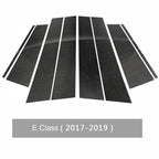 Car Carbon Fiber B Pillar Decorative Sticker for Mercedes-Benz E-Class 2017-2019, Left and Right Drive Universal, For Mercedes-Benz E-Class 2017-2019