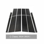 Car Carbon Fiber B Pillar Decorative Sticker for Mercedes-Benz C-Class 2014-2019, Left and Right Drive Universal, For Mercedes-Benz C-Class 2014-2019