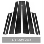 Car Carbon Fiber B Pillar Decorative Sticker for BMW X6 E71 2009-2013, Left and Right Drive Universal, For BMW X6 E71 2009-2013