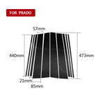 Car Carbon Fiber Goalpost Decorative Sticker for Toyota Land Cruiser Prado 2010-2018, Left and Right Drive Universal, For Toyota Land Cruiser Prado 2010-2018