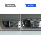 2 in 1 Car Carbon Ceiling Light Panel Decorative Sticker for Honda Civic 8th Generation 2006-2011, Left and Right Drive Universal, Ceiling Light Panel