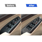 4 in 1 Car Carbon Fiber Glass Lift Panel Decorative Sticker for Honda Civic 8th Generation 2006-2011, Left Drive, Glass Lift Panel, Left Drive