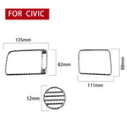 3 in 1 Car Carbon Fiber Front Passenger Seat Air Outlet Decorative Sticker for Honda Civic 8th Generation 2006-2011, Right Drive, Front Passenger Seat Air Outlet, Right Drive