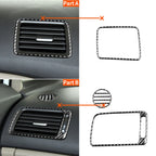 3 in 1 Car Carbon Fiber Front Passenger Seat Air Outlet Decorative Sticker for Honda Civic 8th Generation 2006-2011, Right Drive, Front Passenger Seat Air Outlet, Right Drive