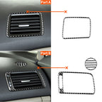 3 in 1 Car Carbon Fiber Front Passenger Seat Air Outlet Decorative Sticker for Honda Civic 8th Generation 2006-2011, Left Drive, Front Passenger Seat Air Outlet, Left Drive