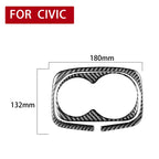 2 in 1 Car Carbon Fiber Rear Water Cup Holder Panel Decorative Sticker for Honda Civic 8th Generation 2006-2011, Left and Right Drive Universal, Rear Water Cup Holder Panel