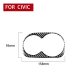 Car Carbon Fiber Rear Water Cup Holder Decorative Sticker for Honda Civic 8th Generation 2006-2011, Left and Right Drive Universal, Rear Water Cup Holder