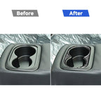 Car Carbon Fiber Rear Water Cup Holder Decorative Sticker for Honda Civic 8th Generation 2006-2011, Left and Right Drive Universal, Rear Water Cup Holder