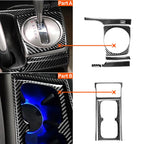 7 in 1 Car Carbon Fiber Manual Gear + Water Cup Holder Decorative Sticker for Honda Civic 8th Generation 2006-2011, Left Drive, Manual Gear + Water Cup Holder, Left Drive