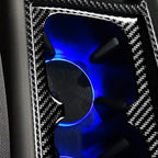 2 in 1 Car Carbon Fiber Water Cup Holder Panel Decorative Sticker for Honda Civic 8th Generation 2006-2011, Left and Right Drive Universal, Water Cup Holder Panel