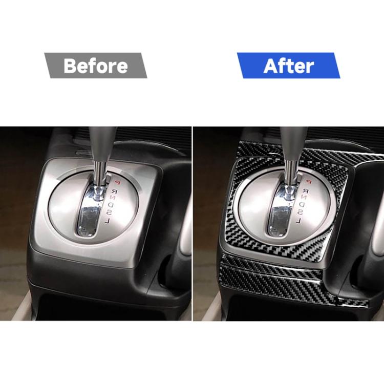 5 in 1 Car Carbon Fiber Manual Gear Panel Set Decorative Sticker for Honda Civic 8th Generation 2006-2011, Right Drive, Manual Gear Panel Set , Right Drive