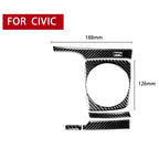 5 in 1 Car Carbon Fiber Manual Gear Panel Set Decorative Sticker for Honda Civic 8th Generation 2006-2011, Left Drive, Manual Gear Panel Set , Left Drive