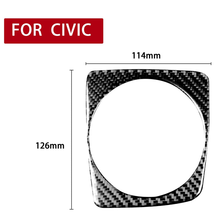 Car Carbon Fiber Manual Gear Decorative Sticker for Honda Civic 8th Generation 2006-2011, Left Drive, Manual Gear, Left Drive