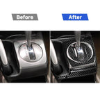 8 in 1 Car Carbon Fiber Automatic Gear Panel Set Decorative Sticker for Honda Civic 8th Generation 2006-2011, Left Drive, Automatic Gear Panel Set, Left Drive