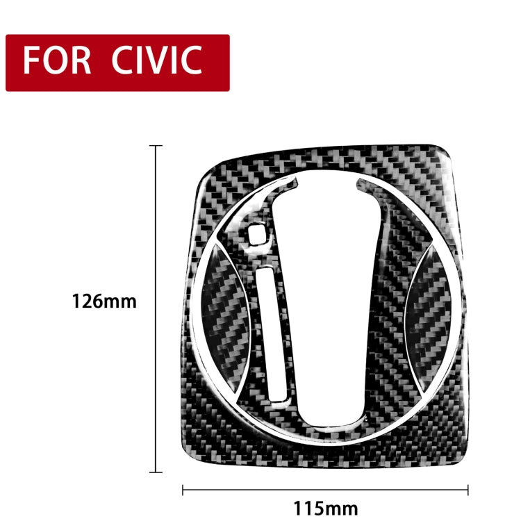 4 in 1 Car Carbon Fiber Automatic Gear Set Decorative Sticker for Honda Civic 8th Generation 2006-2011, Left Drive, Automatic Gear Set, Left Drive