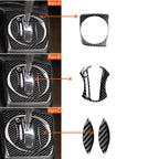 4 in 1 Car Carbon Fiber Automatic Gear Set Decorative Sticker for Honda Civic 8th Generation 2006-2011, Left Drive, Automatic Gear Set, Left Drive