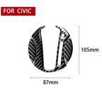3 in 1 Car Carbon Fiber Automatic Gear Decorative Sticker for Honda Civic 8th Generation 2006-2011, Right Drive, Automatic Gear, Right Drive