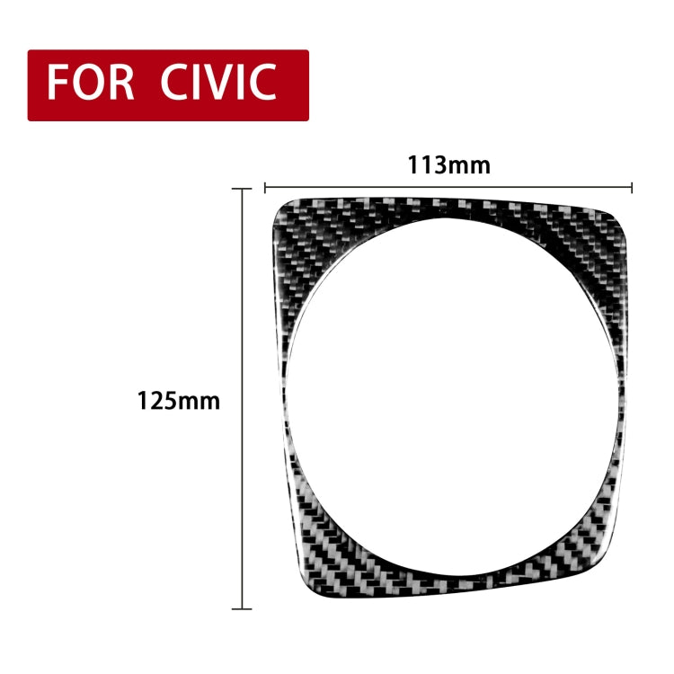 Car Carbon Fiber Automatic Gear Frame Decorative Sticker for Honda Civic 8th Generation 2006-2011, Left Drive, Automatic Gear Frame, Left Drive