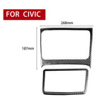 2 in 1 Car Carbon Fiber Storage Box Decorative Sticker for Honda Civic 8th Generation 2006-2011, Right Drive, Storage Box, Right Drive