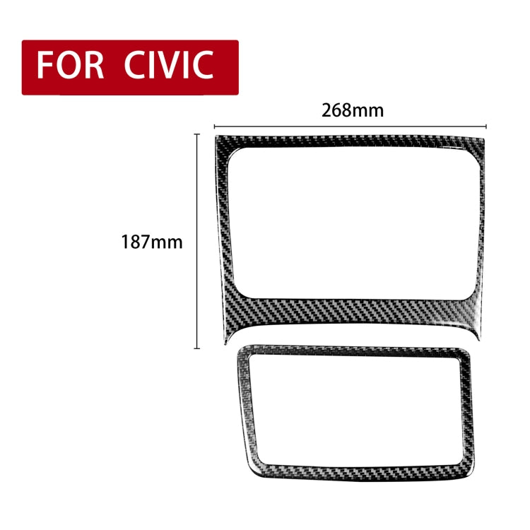 2 in 1 Car Carbon Fiber Storage Box Decorative Sticker for Honda Civic 8th Generation 2006-2011, Left Drive, Storage Box, Left Drive