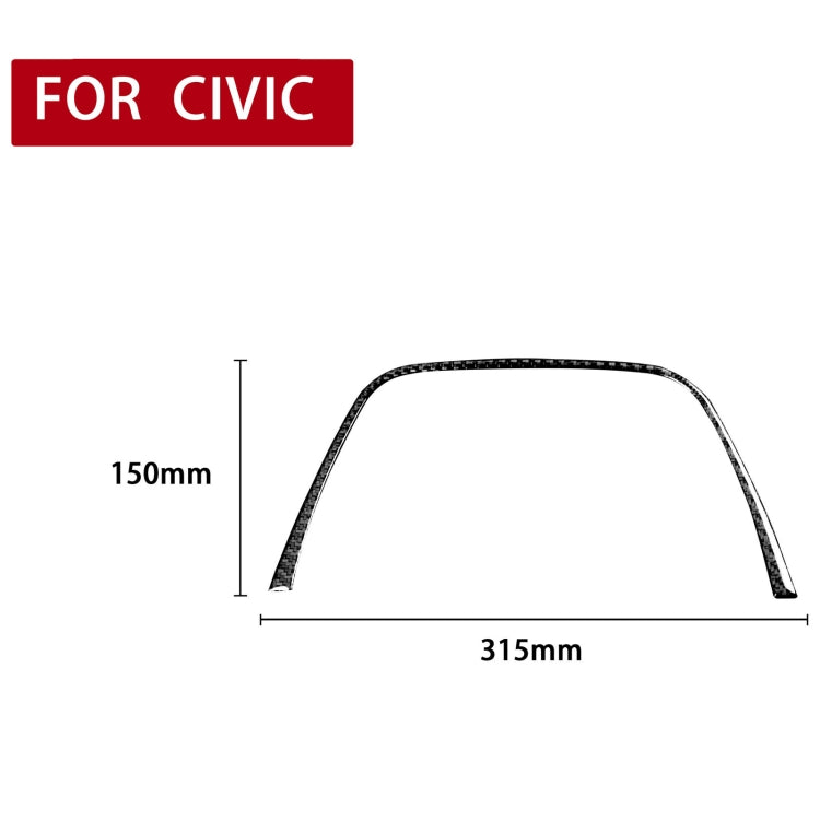 Car Carbon Fiber Upper Part of Speedometer Decorative Sticker for Honda Civic 8th Generation 2006-2011, Left and Right Drive Universal, Upper Part of Speedometer